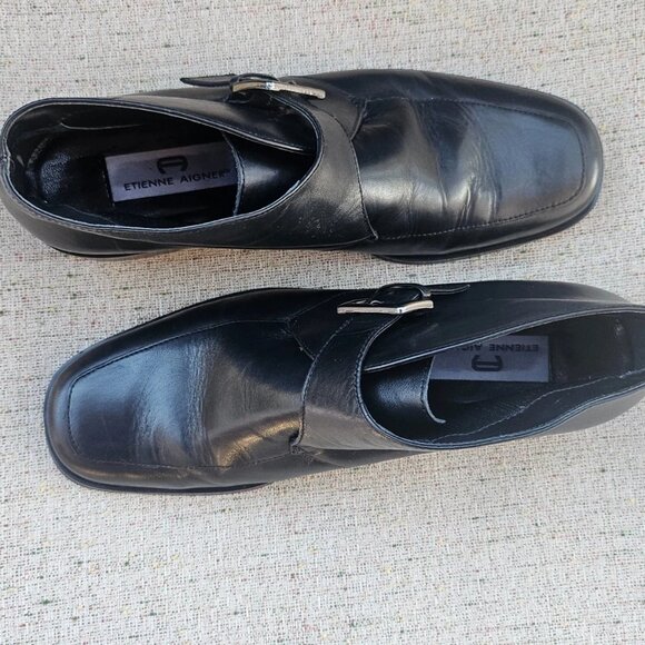 Etienne Aigner Women Boot Shoes Black All Leather Upper STEED High Top Size 7.5M - Picture 4 of 12